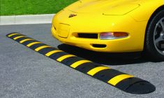 Safety-Striped Speed Bump