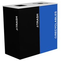 BrightStream 2-Stream Trash and Recycling Receptacles