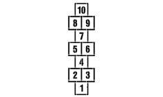 Traditional Hopscotch Playground Stencil
