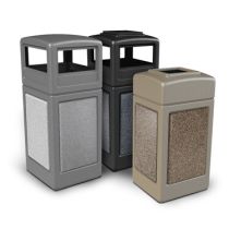 Commercial Earth-Tone Trash Cans