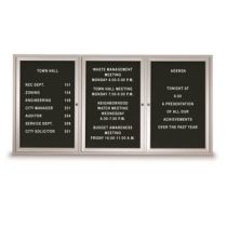 Outdoor Triple Door Letter Boards