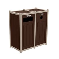 Two-Tone Panel Recycling Containers - Two Units