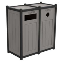 Two-Tone Panel Recycling Containers - Two Units