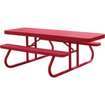 Heavy-Duty Plastic-Coated Perforated Wheelchair Accessible Picnic Table