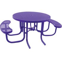 Heavy-Duty Plastic-Coated Round Wheelchair Accessible Picnic Table