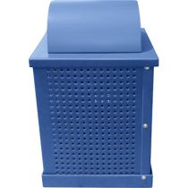 Heavy-Duty Plastic-Coated Arch Top Perforated Receptacle