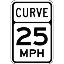 Advisory Speed Curve Sign