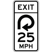Advisory Exit Speed, Semi-Custom MPH Sign