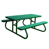 Heavy-Duty Rectangular Plastic-Coated Picnic Tables