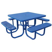 Heavy-Duty Square Plastic-Coated Table