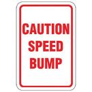 Caution Speed Bump Sign
