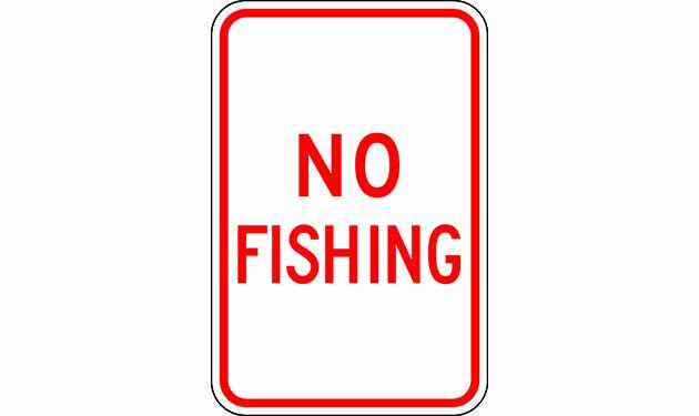 No Fishing Sign - - TreeTop Products No Fishing Sign - - TreeTop Products
