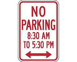 Time Limit Parking Signs