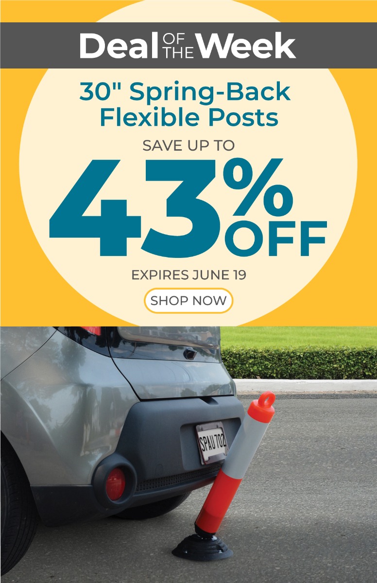 30 Inch Spring Back Flexible posts on sale until June 19th 43% off