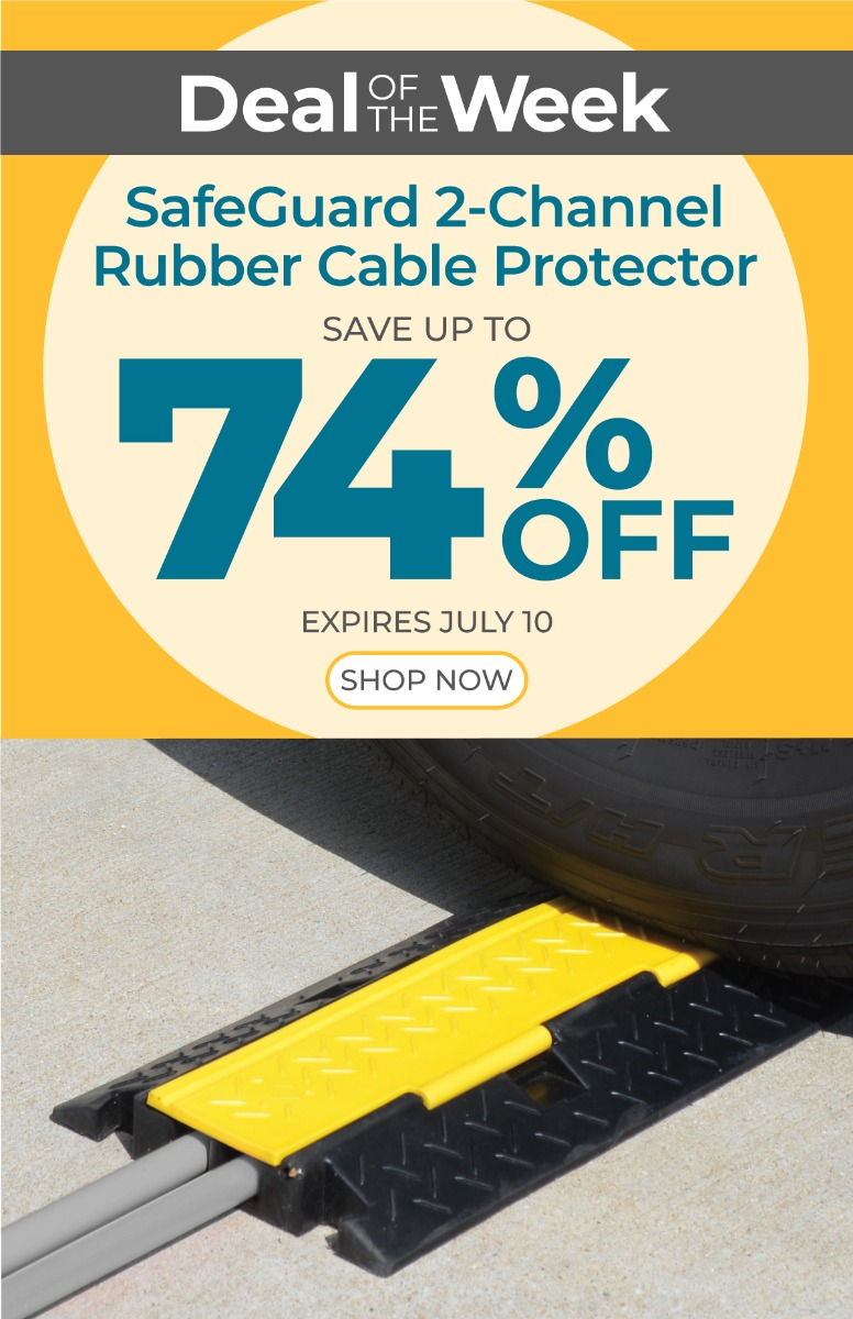 SafeGuard 2-Channel Rubber Cable Protector on sale until July 10th up to 74% off